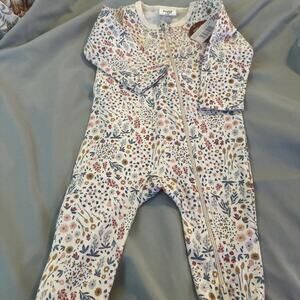 Spring Garden PNW Baby 2 Way Zipper Romper NWT 0-3 Months